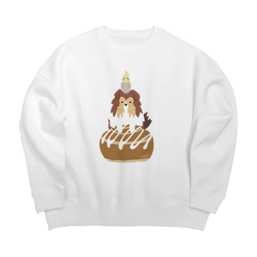 シェルティ×オカメインコ Big Crew Neck Sweatshirt