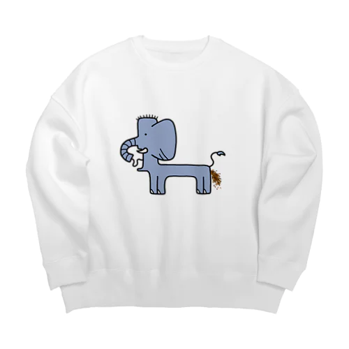 だっぷんフレンズ　ぞうさん（ゾウ） Big Crew Neck Sweatshirt