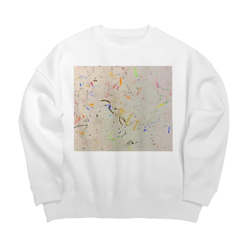 ～2歳の落書き Big Crew Neck Sweatshirt