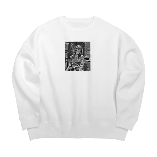 モノクロにしたらなんとか普段使いギリいけそうじゃない？？ Big Crew Neck Sweatshirt