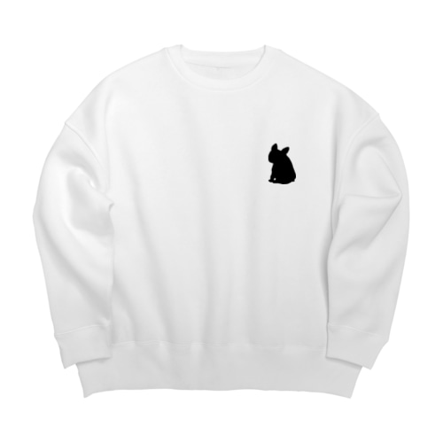NO FRENCHIE NO LIFE♡ブヒロゴ Big Crew Neck Sweatshirt