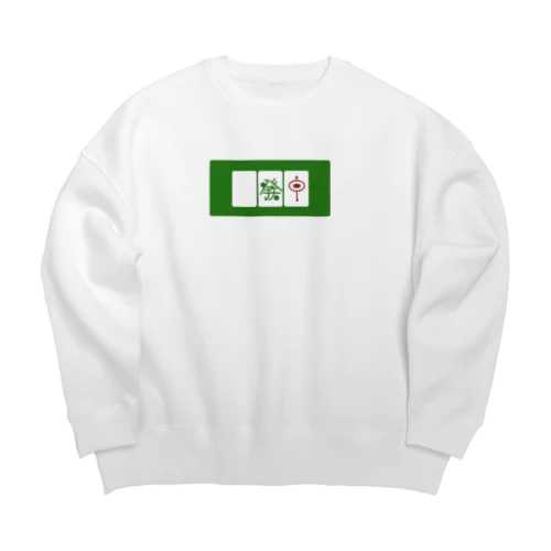 麻雀好きのための白發中 Big Crew Neck Sweatshirt