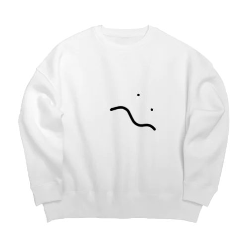 ちょっとねむい Big Crew Neck Sweatshirt