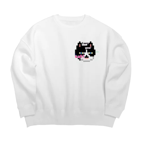 汝の隣猫を愛せよ Big Crew Neck Sweatshirt