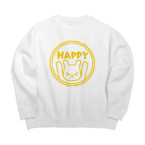 ハッピークマちゃん Big Crew Neck Sweatshirt