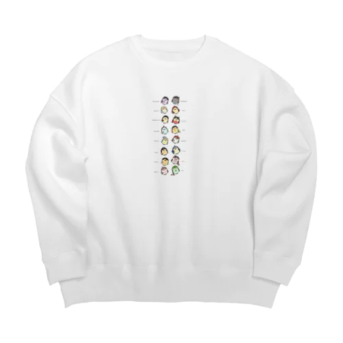 すぷぴよまる Big Crew Neck Sweatshirt