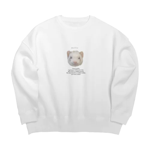 じゆうきままなメルツくん Big Crew Neck Sweatshirt