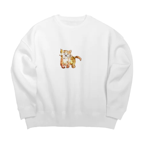 のらねこ Big Crew Neck Sweatshirt