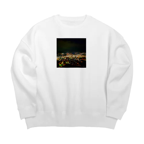 ～稲佐山の夜景を添えて～ Big Crew Neck Sweatshirt