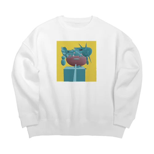 ハッピー Big Crew Neck Sweatshirt