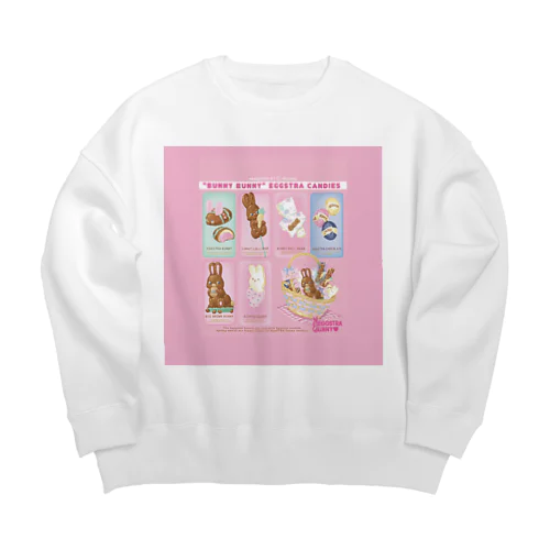 BUNNY BUNNY EGGSTRA CANDIES Big Crew Neck Sweatshirt