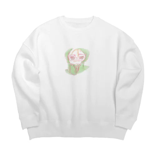 hiding girl Big Crew Neck Sweatshirt