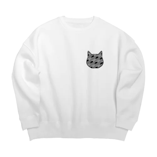 起こさないでね🐈‍⬛柄にゃんこ Big Crew Neck Sweatshirt