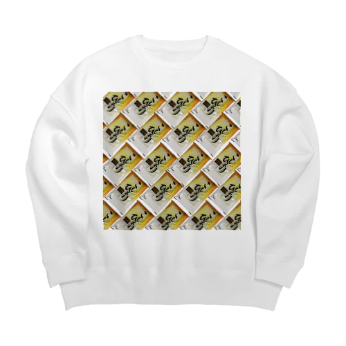 こしひかり米袋柄 Big Crew Neck Sweatshirt