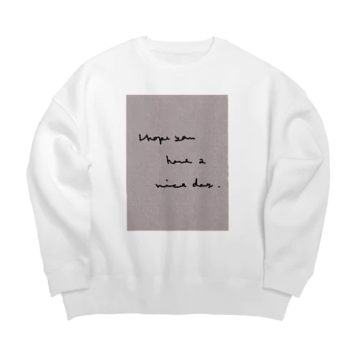 洋書風 message Big Crew Neck Sweatshirt