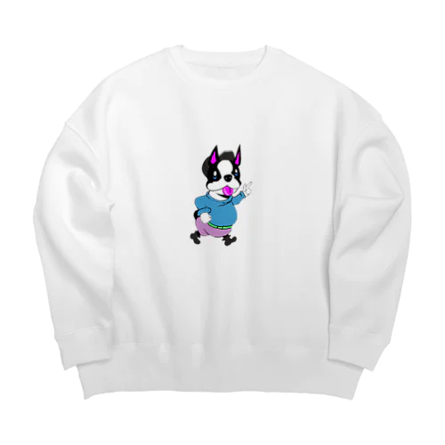 赤ちゃんブルドック Big Crew Neck Sweatshirt