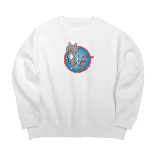 ねこまろ Big Crew Neck Sweatshirt