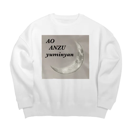 あおあんずゆみにゃん Big Crew Neck Sweatshirt