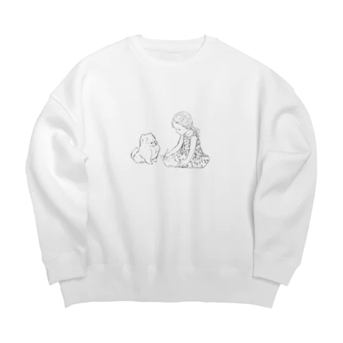 Drawing with Memu  Big Crew Neck Sweatshirt