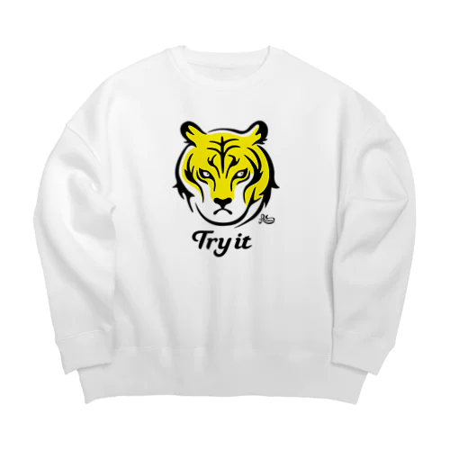 トライする虎 Big Crew Neck Sweatshirt