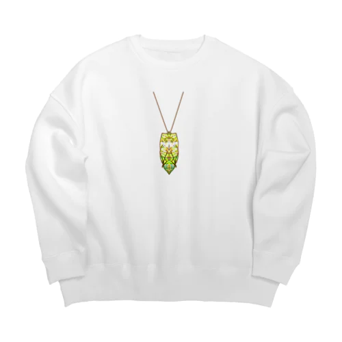 森のペンダント(緑） Big Crew Neck Sweatshirt