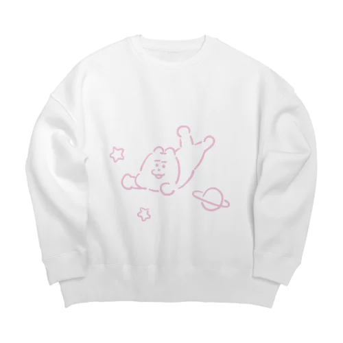 宇宙のくま吉 Big Crew Neck Sweatshirt