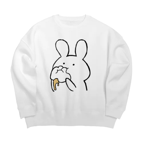 食べるうさぎ(シュークリーム) Big Crew Neck Sweatshirt