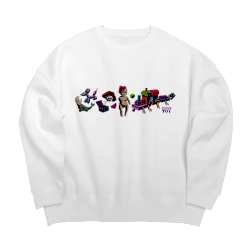 Strange Toy＿ライン Big Crew Neck Sweatshirt