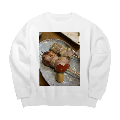 焼き鳥が大好きなんだ！ Big Crew Neck Sweatshirt