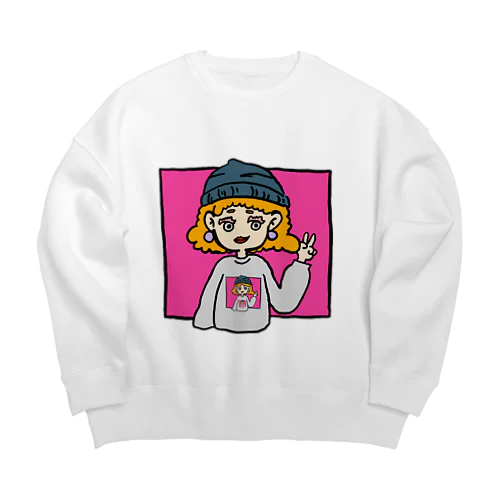 マイスウェットを着ている子のマイスウェットを着ている子のマイスウェットを着ている女の子 Big Crew Neck Sweatshirt