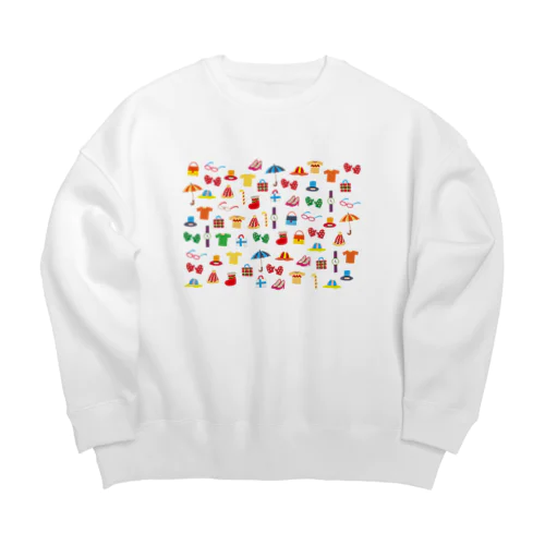 北欧風イラスト　装身具 Big Crew Neck Sweatshirt