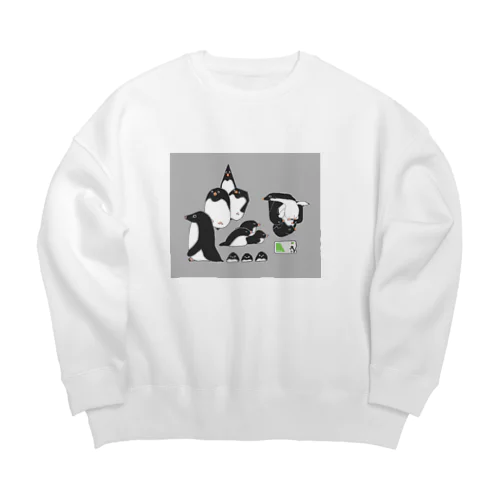 アデリーペンギン Big Crew Neck Sweatshirt