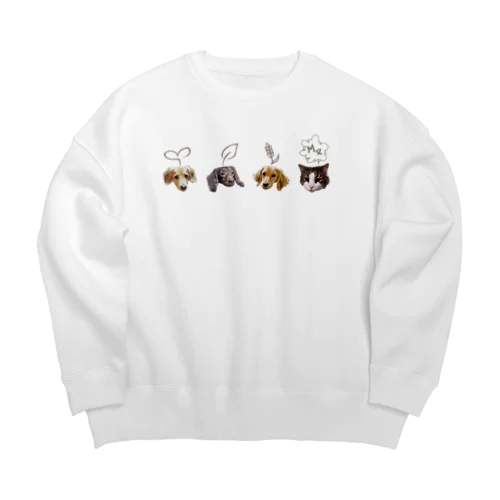 M4animals face Big Crew Neck Sweatshirt