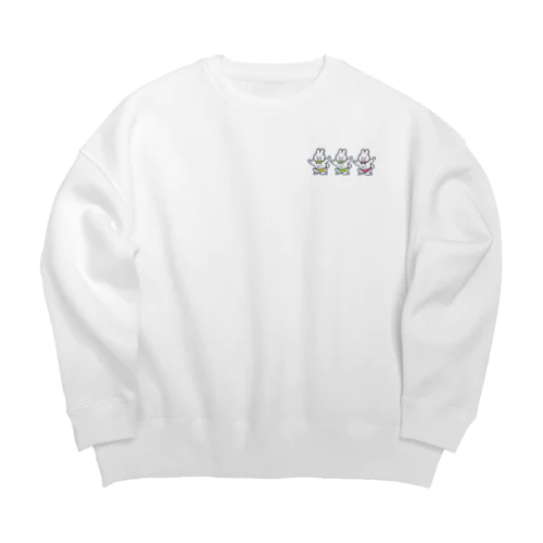 ムキムキうさぎーず Big Crew Neck Sweatshirt