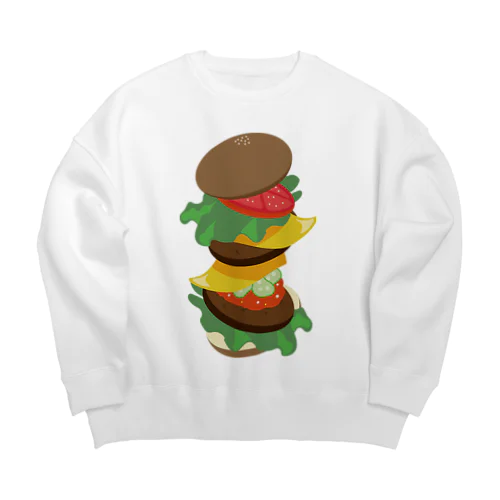 ダブルチーズバーガー Big Crew Neck Sweatshirt