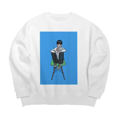 青年と椅子 Big Crew Neck Sweatshirt