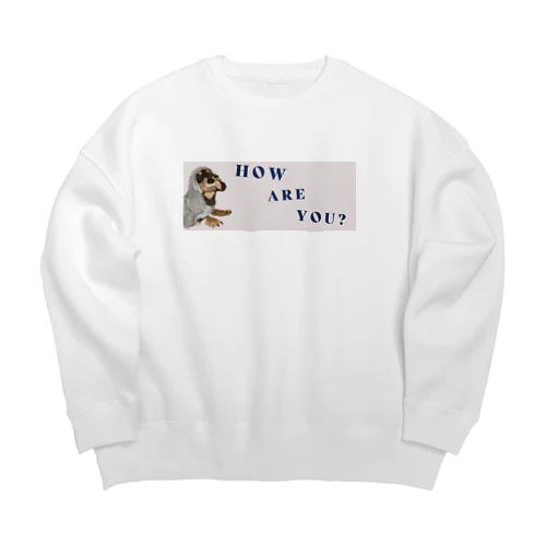 HOW ARE YOU? ダックスグッズ【わんデザイン-1月】 Big Crew Neck Sweatshirt