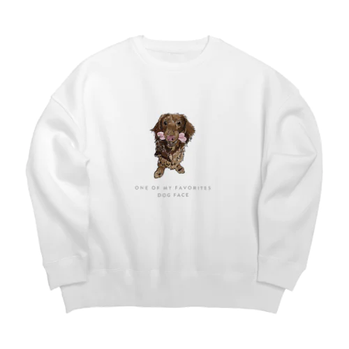 ダックスフンド【わんデザイン 1月】 Big Crew Neck Sweatshirt