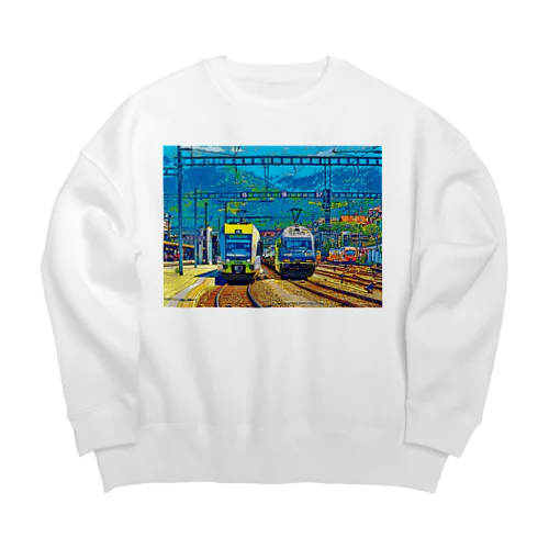 スイス シュピーツの駅 Big Crew Neck Sweatshirt