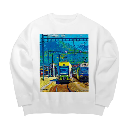 スイス シュピーツの駅 Big Crew Neck Sweatshirt