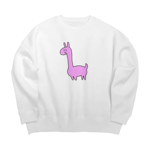 謎のピンク生き物 Big Crew Neck Sweatshirt