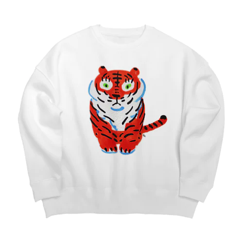 どうぞよろしく！のトラちゃん Big Crew Neck Sweatshirt