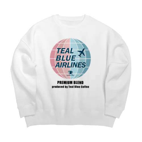 TEAL BLUE AIRLINES Big Crew Neck Sweatshirt