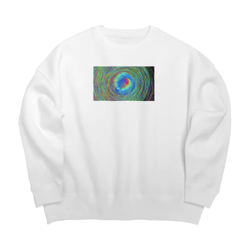 ぐるぐるデザイン Big Crew Neck Sweatshirt