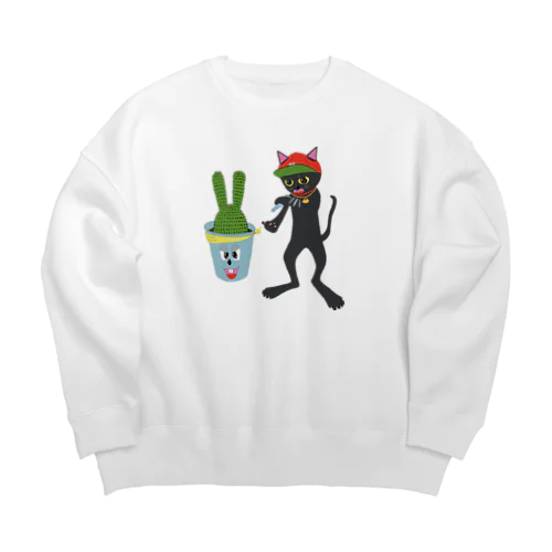 ネコラッパー Big Crew Neck Sweatshirt