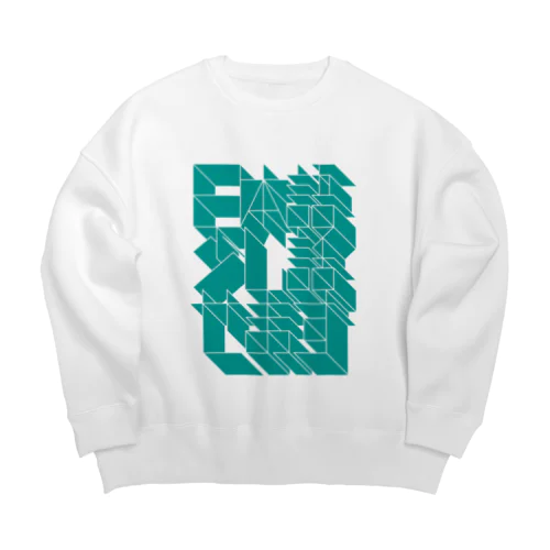 日本語少し話せます（ライトグリーン） Big Crew Neck Sweatshirt