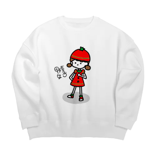 vegetable girl -野菜女子 Big Crew Neck Sweatshirt