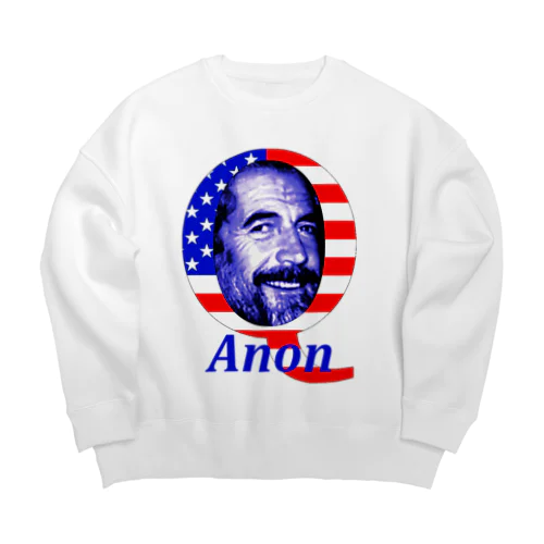 Qアノン(02） Big Crew Neck Sweatshirt