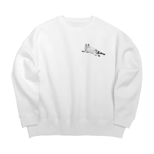 ノンストレスなフレブル Big Crew Neck Sweatshirt