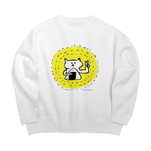 おにぎりピース Big Crew Neck Sweatshirt